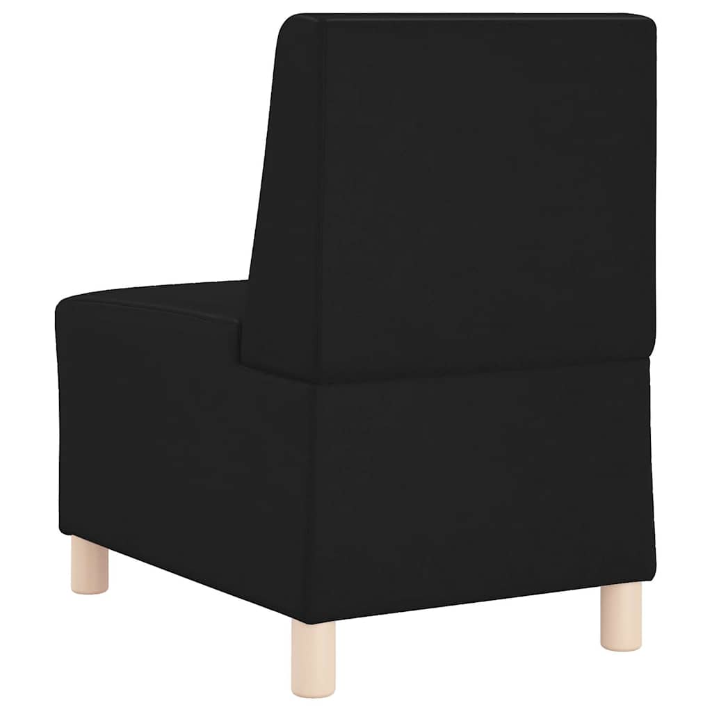 | Modular Sofa Unit Armless | Black 55 x 74 x 82 cm Faux leather
